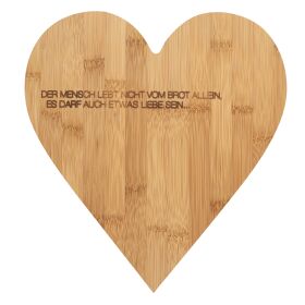 PET Herzschneidebrett mittel Der Mensch...29x26x1,5cm