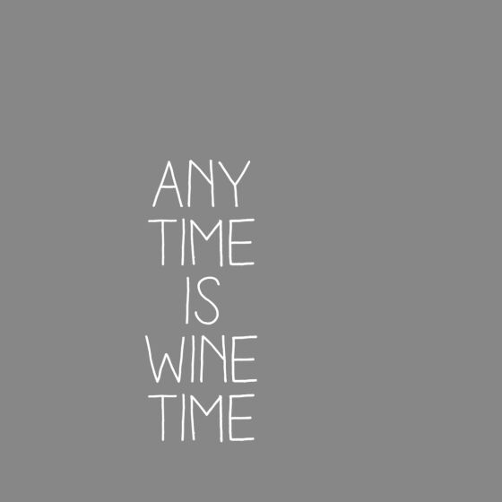 PET Vino Serviette 25x25cm  Any time is wine time