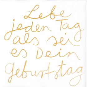 Mix & Match Cocktail- serviette Lebe jeden 25x25cm