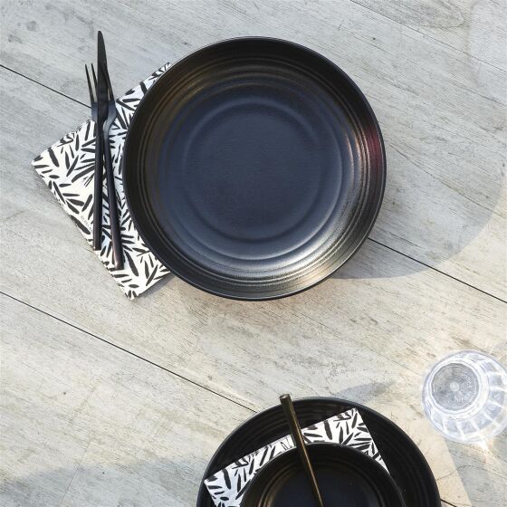 Urban Outdoor Bowl L black, Outdoor Melamin Schale 25cm, schwarz