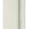 Organic Cotton Twill Napkin Side Stripes White/Green 50x50cm, Serviette grün-creme