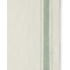 Organic Cotton Twill Napkin Side Stripes White/Green 50x50