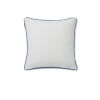 Logo Organic Cotton Twill Pillow Cover 50x50 white-blue