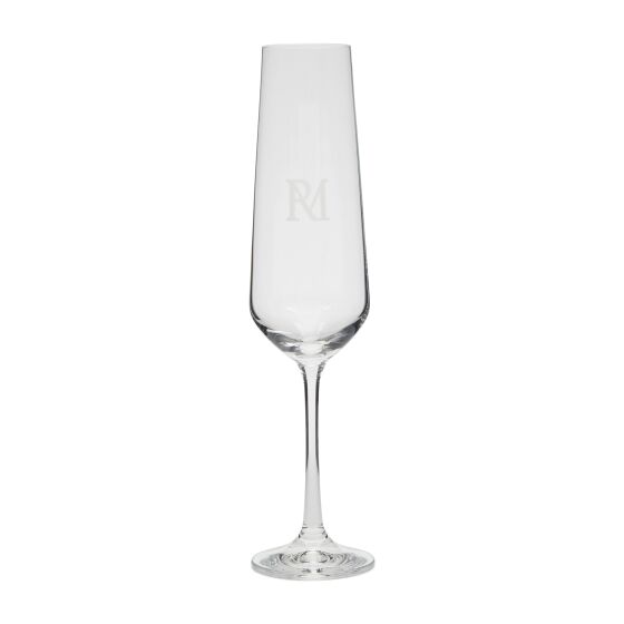 RM Monogram Bubbles Glass