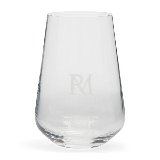RM Monogram Water Glass M