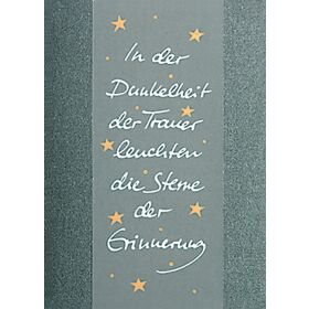 Transparent Trauer Karte In der Dunkelheit....