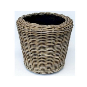 Drypot Pflanzkorb Kubu Rattan grau D39x36cm