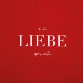 PET Serviette 33x33cm home is where the Bauch