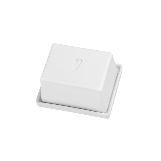 PET 1/4 Butterdose Herz11x9,5x5,4cm