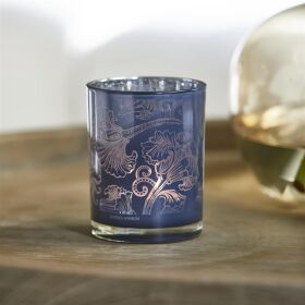 Amalfi Votive M, Wilndlichtglas blau, innen silber...