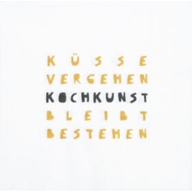 Serviette 33x33cm, Küsse vergehen