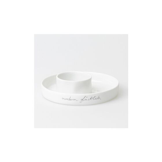 Schale Mittelpunkt rundum glücklich D.15,5cm, H.4cm