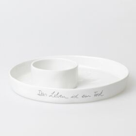 Schale Mittelpunkt Das Leben ist ein Fest D.25cm, H.5cm