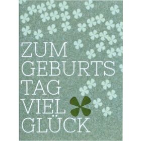 Minikarte Zum Geburtstag viel Glück, Klee