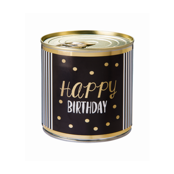 Cancake Happy Birthday gold dots black&white Edition Brownie netto 150gr