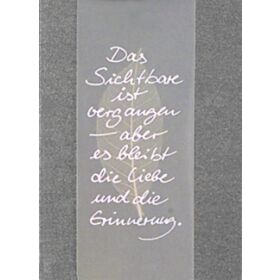 Transparent Trauer Karte Das Sichtbare...