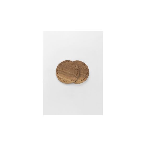 Holz Untersetzer Set 2Stk. Partytime D10cm