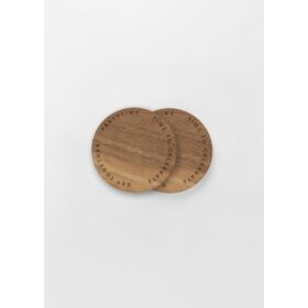 Holz Untersetzer Set 2Stk. Partytime D10cm