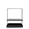 Etagere Metall, 2-lagig, schwarz