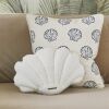 Shell Box Pillow, Kissen in Muschelform, Muschelkissen weiss