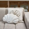 Shell Box Pillow, Kissen in Muschelform, Muschelkissen weiss