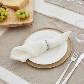 Serviette mit Fransen - kompakte schwere Qualität-...