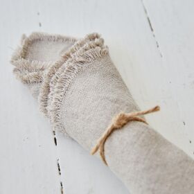 Serviette mit Fransen - kompakte schwere Qualität-...