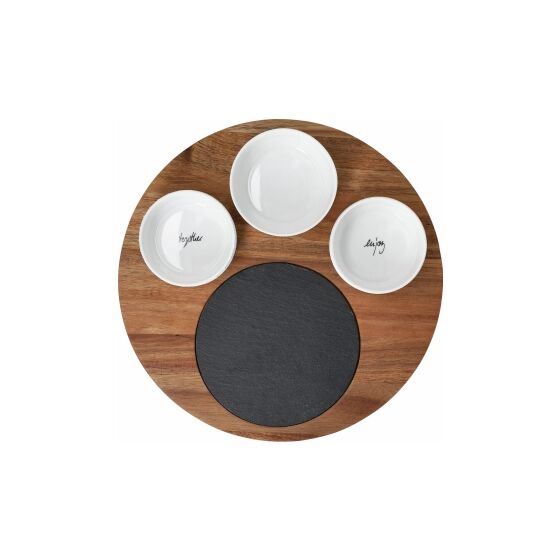 Häppchenweise Servierbrett Gemeinsam D.30cm H.6cm