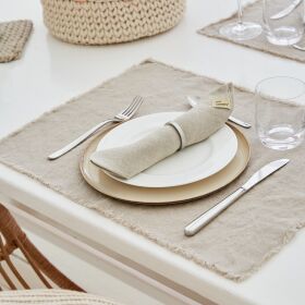 Platzset mit Fransen - kompakte schwere Qualität-...