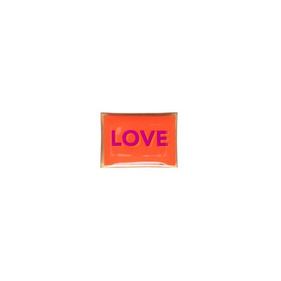 Love Plates, Glasteller M, Love, orange