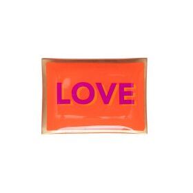 Love Plates, Glasteller M, Love, orange