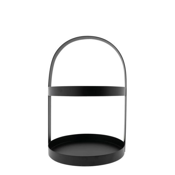 Etagere Large round metal Black