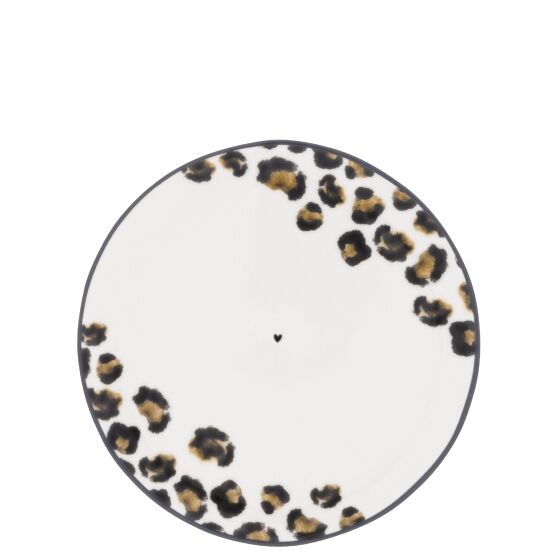 Dessert Plate 19cm White/Leopard