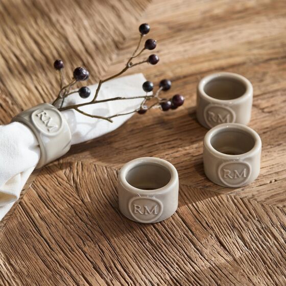 Portofino Serviettenring, 4er Set,  flax