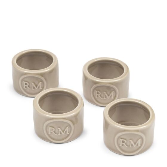 Portofino Serviettenring, 4er Set,  flax