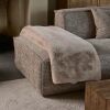 Heather Alba Faux Fur Throw 180x130cm, Kunstfell Decke creme-taupe