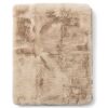 Heather Alba Faux Fur Throw 180x130cm, Kunstfell Decke creme-taupe