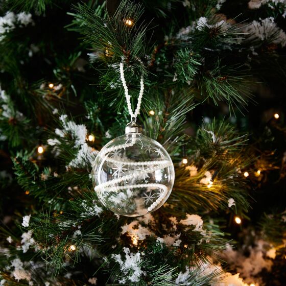 Shining Pearls Ornament dia 10cm, Baumkugel Perlendesign