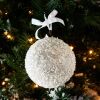Bright Sparkle Ornament D14cm, Glaskugel Schnee und Eis