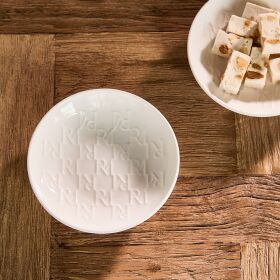 Monogram Schälchen, weiss, D13H3,5cm