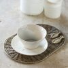Rustic Rattan Platzset oval mit Fischdekoration