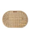 Rustic Rattan Platzset oval mit Fischdekoration