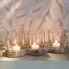 Rustic Rattan Triple Votive, Windlichtreihe