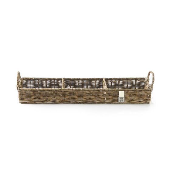 Rustic Rattan Rectangular Basket, Rattan Badkorb rechteckig