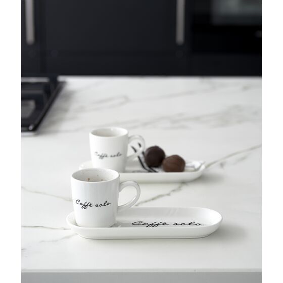 Caffè Solo, Espresso Tasse mit Tablett